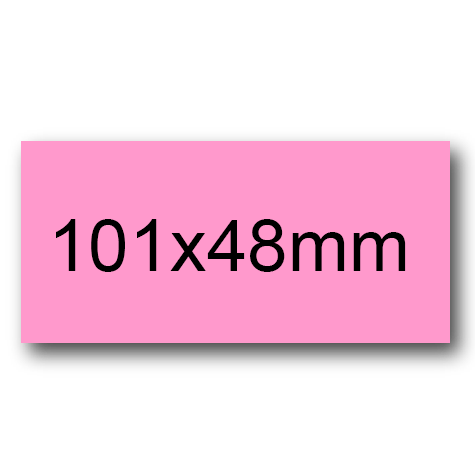 wereinaristea EtichetteAutoadesive, 101x48(48x101mm) Carta ROSA, adesivo Permanente, angoli a spigolo, per ink-jet, laser e fotocopiatrici, su foglio A4 (210x297mm).