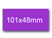wereinaristea EtichetteAutoadesive, 101x48(48x101mm) Carta VIOLA, adesivo Permanente, angoli a spigolo, per ink-jet, laser e fotocopiatrici, su foglio A4 (210x297mm) bra3104vi