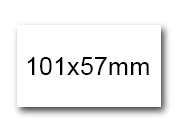 wereinaristea EtichetteAutoadesive, 101x57(57x101mm) Carta BIANCO, adesivo Permanente, angoli a spigolo, per ink-jet, laser e fotocopiatrici, su foglio A4 (210x297mm) bra3105