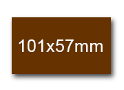 wereinaristea EtichetteAutoadesive, 101x57(57x101mm) Carta MARRONE adesivo Permanente, angoli a spigolo, per ink-jet, laser e fotocopiatrici, su foglio A4 (210x297mm).