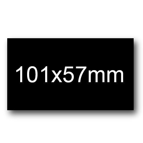 wereinaristea EtichetteAutoadesive, 101x57(57x101mm) Carta NERO adesivo Permanente, angoli a spigolo, per ink-jet, laser e fotocopiatrici, su foglio A4 (210x297mm).