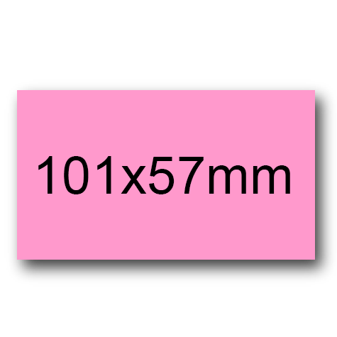 wereinaristea EtichetteAutoadesive, 101x57(57x101mm) Carta ROSA, adesivo Permanente, angoli a spigolo, per ink-jet, laser e fotocopiatrici, su foglio A4 (210x297mm).