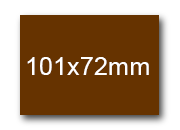 wereinaristea EtichetteAutoadesive, 101x72(72x101mm) Carta MARRONE, adesivo Permanente, angoli a spigolo, per ink-jet, laser e fotocopiatrici, su foglio A4 (210x297mm).