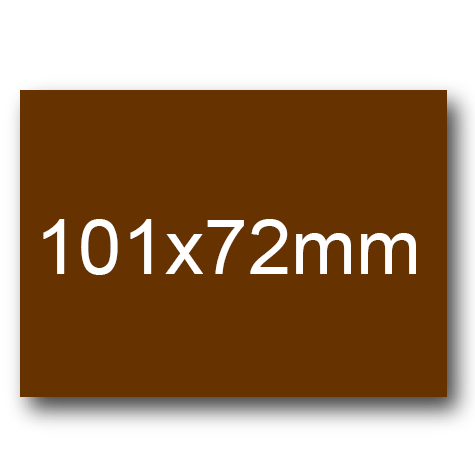 wereinaristea EtichetteAutoadesive, 101x72(72x101mm) Carta MARRONE, adesivo Permanente, angoli a spigolo, per ink-jet, laser e fotocopiatrici, su foglio A4 (210x297mm).