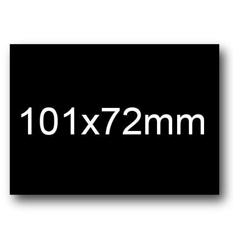 wereinaristea EtichetteAutoadesive, 101x72(72x101mm) Carta NERO, adesivo Permanente, angoli a spigolo, per ink-jet, laser e fotocopiatrici, su foglio A4 (210x297mm).