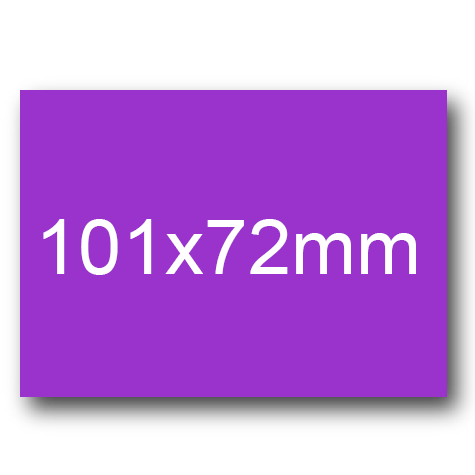 wereinaristea EtichetteAutoadesive, 101x72(72x101mm) Carta VIOLA, adesivo Permanente, angoli a spigolo, per ink-jet, laser e fotocopiatrici, su foglio A4 (210x297mm).