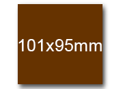 wereinaristea EtichetteAutoadesive, 101x95(95x101mm) Carta MARRONE, adesivo Permanente, angoli a spigolo, per ink-jet, laser e fotocopiatrici, su foglio A4 (210x297mm) bra3107ma