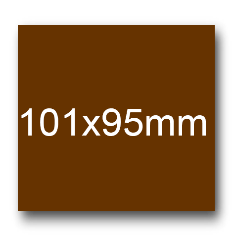 wereinaristea EtichetteAutoadesive, 101x95(95x101mm) Carta MARRONE, adesivo Permanente, angoli a spigolo, per ink-jet, laser e fotocopiatrici, su foglio A4 (210x297mm).