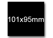 wereinaristea EtichetteAutoadesive, 101x95(95x101mm) Carta NERO, adesivo Permanente, angoli a spigolo, per ink-jet, laser e fotocopiatrici, su foglio A4 (210x297mm).