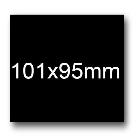 wereinaristea EtichetteAutoadesive, 101x95(95x101mm) Carta NERO, adesivo Permanente, angoli a spigolo, per ink-jet, laser e fotocopiatrici, su foglio A4 (210x297mm).