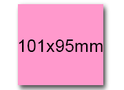 wereinaristea EtichetteAutoadesive, 101x95(95x101mm) Carta ROSA, adesivo Permanente, angoli a spigolo, per ink-jet, laser e fotocopiatrici, su foglio A4 (210x297mm) bra3107rs