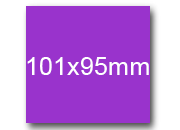 wereinaristea EtichetteAutoadesive, 101x95(95x101mm) Carta VIOLA, adesivo Permanente, angoli a spigolo, per ink-jet, laser e fotocopiatrici, su foglio A4 (210x297mm) bra3107vi
