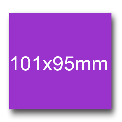wereinaristea EtichetteAutoadesive, 101x95(95x101mm) Carta VIOLA, adesivo Permanente, angoli a spigolo, per ink-jet, laser e fotocopiatrici, su foglio A4 (210x297mm).
