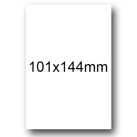 wereinaristea EtichetteAutoadesive, COPRENTE, 101x144(144x101mm) Carta BIANCO, adesivo Permanente, angoli a spigolo, per ink-jet, laser e fotocopiatrici, su foglio A4 (210x297mm).