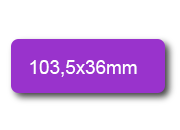wereinaristea EtichetteAutoadesive, 103,5x36(36x103,5mm) Carta VIOLA, adesivo Permanente, angoli arrotondati, per ink-jet, laser e fotocopiatrici, su foglio A4 (210x297mm) bra3109vi