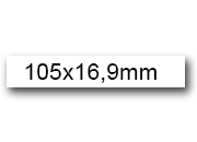 wereinaristea EtichetteAutoadesive, COPRENTE, 105x16,9(16,9x105mm) Carta BIANCO, adesivo Permanente, angoli a spigolo, per ink-jet, laser e fotocopiatrici, su foglio A4 (210x297mm) bra3110