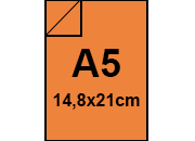 carta Carta Burano ARANCIOgardin F, a5, 90gr ARANCIO Fagone, formato a5 (14,8x21cm), 90grammi x mq.