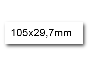 wereinaristea EtichetteAutoadesive, COPRENTE, 105x29,7(29,7x105mm) Carta BIANCO, adesivo Permanente, angoli a spigolo, per ink-jet, laser e fotocopiatrici, su foglio A4 (210x297mm) bra3113