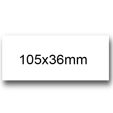 wereinaristea EtichetteAutoadesive. COPRENTE. 105x36mm BIANCO, (36x105mm) adesivo PERMANENTE, angoli a spigolo, per ink-jet, laser e fotocopiatrici, con bordino di sicurezza, Ottime per ricoprire testi o etichette gi esistenti, su foglio A4 (210x297mm).