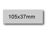 wereinaristea EtichetteAutoadesive, Poliestere CartaARGENTO opaco, 105x37(37x105mm) Carta plaPL113570.