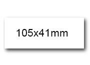 wereinaristea EtichetteAutoadesive, 105x41(41x105mm) Carta BIANCO, adesivo Permanente, angoli a spigolo, per ink-jet, laser e fotocopiatrici, su foglio A4 (210x297mm) bra3121