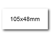 wereinaristea EtichetteAutoadesive, PoliestereBIANCOopaco, 105x48(48x105mm) BIANCO, adesivo PERMANENTE, angoli a spigolo, per laser e fotocopiatrici, su foglio A4 (210x297mm) sog220LWMC504