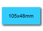wereinaristea EtichetteAutoadesive, 105x48(48x105mm) Carta AZZURRO, adesivo Permanente, angoli a spigolo, per ink-jet, laser e fotocopiatrici, su foglio A4 (210x297mm).