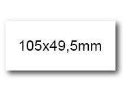 wereinaristea EtichetteAutoadesive, 105x49,5(49,5x105mm) Carta BIANCO, adesivo Permanente, angoli a spigolo, per ink-jet, laser e fotocopiatrici, su foglio A4 (210x297mm) bra3124