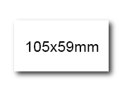 wereinaristea EtichetteAutoadesive, COPRENTE, 105x59(59x105mm) Carta BIANCO, adesivo Permanente, angoli a spigolo, per ink-jet, laser e fotocopiatrici, su foglio A4 (210x297mm).