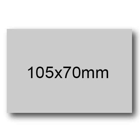 wereinaristea EtichetteAutoadesive, Poliestere CartaARGENTO opaco, 105x70(70x105mm) Carta ARGENTO, adesivo PERMANENTE, angoli a spigolo, per laser e fotocopiatrici, con bordino di sicurezza, resistenti alle alte temperature. Ideali per identificare o evidenziare componenti elettronici, su foglio A4 (210x297mm).