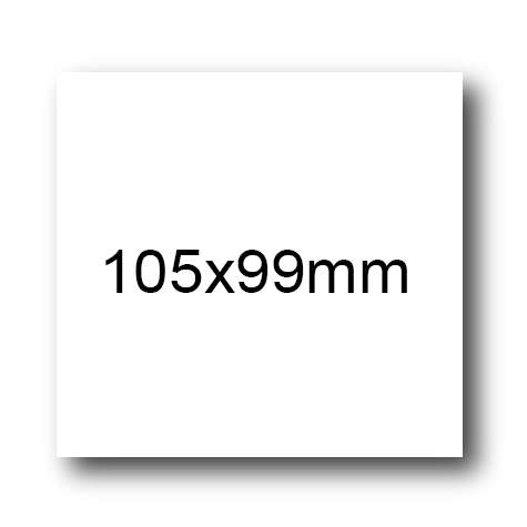 wereinaristea EtichetteAutoadesive, COPRENTE, 105x99(99x105mm) Carta BIANCO, adesivo Permanente, angoli a spigolo, per ink-jet, laser e fotocopiatrici, su foglio A4 (210x297mm).