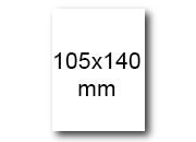 wereinaristea EtichetteAutoadesive, COPRENTE, 105x140(140x105mm) Carta BIANCO, adesivo Permanente, angoli a spigolo, per ink-jet, laser e fotocopiatrici, su foglio A4 (210x297mm).