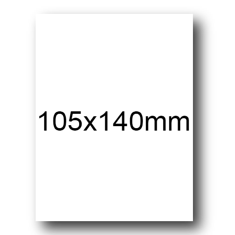 wereinaristea EtichetteAutoadesive, COPRENTE, 105x140(140x105mm) Carta BIANCO, adesivo Permanente, angoli a spigolo, per ink-jet, laser e fotocopiatrici, su foglio A4 (210x297mm).