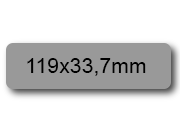 wereinaristea EtichetteAutoadesive, 119x33,7(33,7x119mm) Carta GRIGIO, adesivo Permanente, angoli arrotondati, per ink-jet, laser e fotocopiatrici, su foglio A4 (210x297mm) bra3135gr