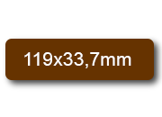 wereinaristea EtichetteAutoadesive, 119x33,7(33,7x119mm) Carta MARRONE, adesivo Permanente, angoli arrotondati, per ink-jet, laser e fotocopiatrici, su foglio A4 (210x297mm).