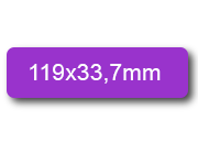 wereinaristea EtichetteAutoadesive, 119x33,7(33,7x119mm) Carta VIOLA, adesivo Permanente, angoli arrotondati, per ink-jet, laser e fotocopiatrici, su foglio A4 (210x297mm) bra3135VI