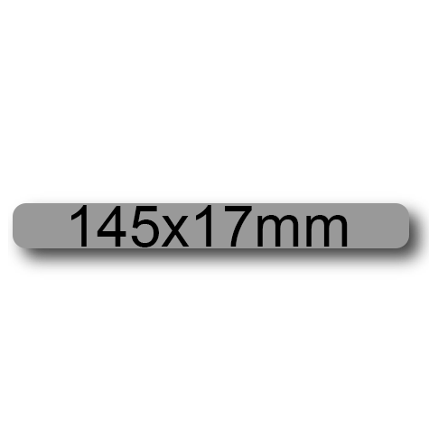wereinaristea EtichetteAutoadesive, 145x17(17x145mm) Carta GRIGIO, adesivo Permanente, angoli arrotondati, per ink-jet, laser e fotocopiatrici, su foglio A4 (210x297mm).