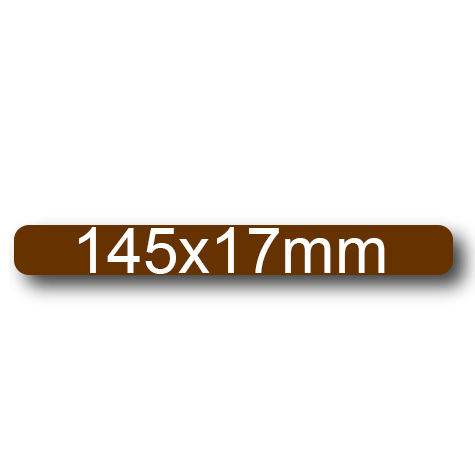wereinaristea EtichetteAutoadesive, 145x17(17x145mm) Carta MARRONE, adesivo Permanente, angoli arrotondati, per ink-jet, laser e fotocopiatrici, su foglio A4 (210x297mm).
