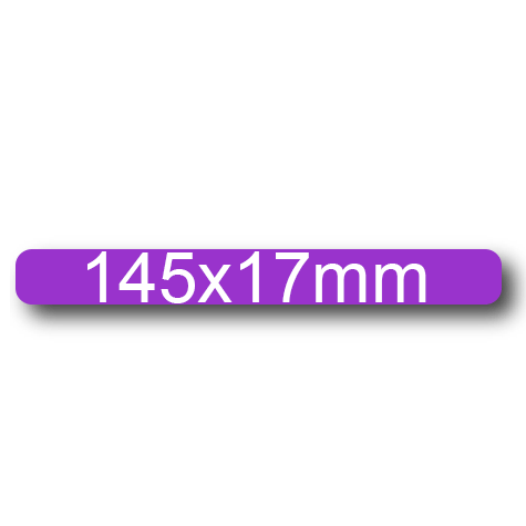 wereinaristea EtichetteAutoadesive, 145x17(17x145mm) Carta VIOLA, adesivo Permanente, angoli arrotondati, per ink-jet, laser e fotocopiatrici, su foglio A4 (210x297mm).