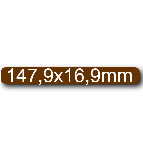 wereinaristea EtichetteAutoadesive, 147,3x16,9(16,9x147,3mm) Carta MARRONE, adesivo Permanente, angoli arrotondati, per ink-jet, laser e fotocopiatrici, su foglio A4 (210x297mm).