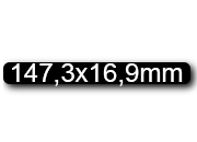 wereinaristea EtichetteAutoadesive, 147,3x16,9(16,9x147,3mm) Carta NERO, adesivo Permanente, angoli arrotondati, per ink-jet, laser e fotocopiatrici, su foglio A4 (210x297mm) bra3138NE