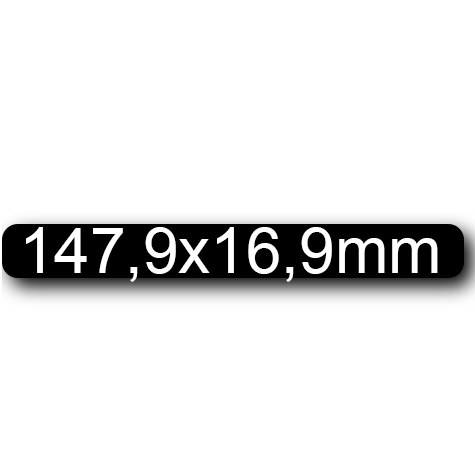 wereinaristea EtichetteAutoadesive, 147,3x16,9(16,9x147,3mm) Carta NERO, adesivo Permanente, angoli arrotondati, per ink-jet, laser e fotocopiatrici, su foglio A4 (210x297mm).
