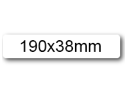 wereinaristea EtichetteAutoadesive, 190x38(38x190mm) Carta BIANCO, adesivo Permanente, angoli arrotondati, per ink-jet, laser e fotocopiatrici, su foglio A4 (210x297mm).