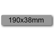 wereinaristea EtichetteAutoadesive, 190x38(38x190mm) Carta GRIGIO, adesivo Permanente, angoli arrotondati, per ink-jet, laser e fotocopiatrici, su foglio A4 (210x297mm) bra3139gr