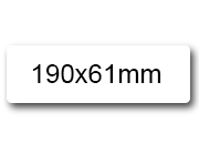 wereinaristea EtichetteAutoadesive, 190x61(61x190mm) Carta BIANCO, adesivo Permanente, angoli arrotondati, per ink-jet, laser e fotocopiatrici, su foglio A4 (210x297mm).