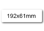 wereinaristea EtichetteAutoadesive, COPRENTE, 192x61(61x192mm) Carta BIANCO, adesivo Permanente, angoli arrotondati, per ink-jet, laser e fotocopiatrici, su foglio A4 (210x297mm) bra3142