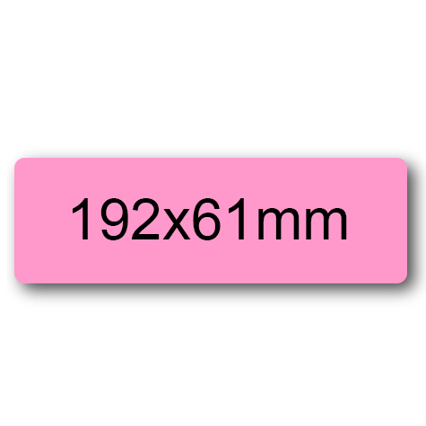 wereinaristea EtichetteAutoadesive, 192x61(61x192mm) Carta ROSA, adesivo Permanente, angoli arrotondati, per ink-jet, laser e fotocopiatrici, su foglio A4 (210x297mm).