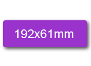 wereinaristea EtichetteAutoadesive, 192x61(61x192mm) Carta VIOLA, adesivo Permanente, angoli arrotondati, per ink-jet, laser e fotocopiatrici, su foglio A4 (210x297mm) bra3142VI