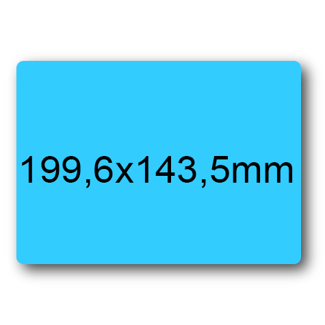wereinaristea EtichetteAutoadesive, 199,6x143,5(143,5x199,6mm) Carta VIOLA, adesivo Permanente, angoli arrotondati, per ink-jet, laser e fotocopiatrici, su foglio A4 (210x297mm).