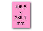 wereinaristea EtichetteAutoadesive, 199,6x289,1(289,1x199,6mm) Carta ROSA, adesivo Permanente, angoli arrotondati, per ink-jet, laser e fotocopiatrici, su foglio A4 (210x297mm) bra3145rs